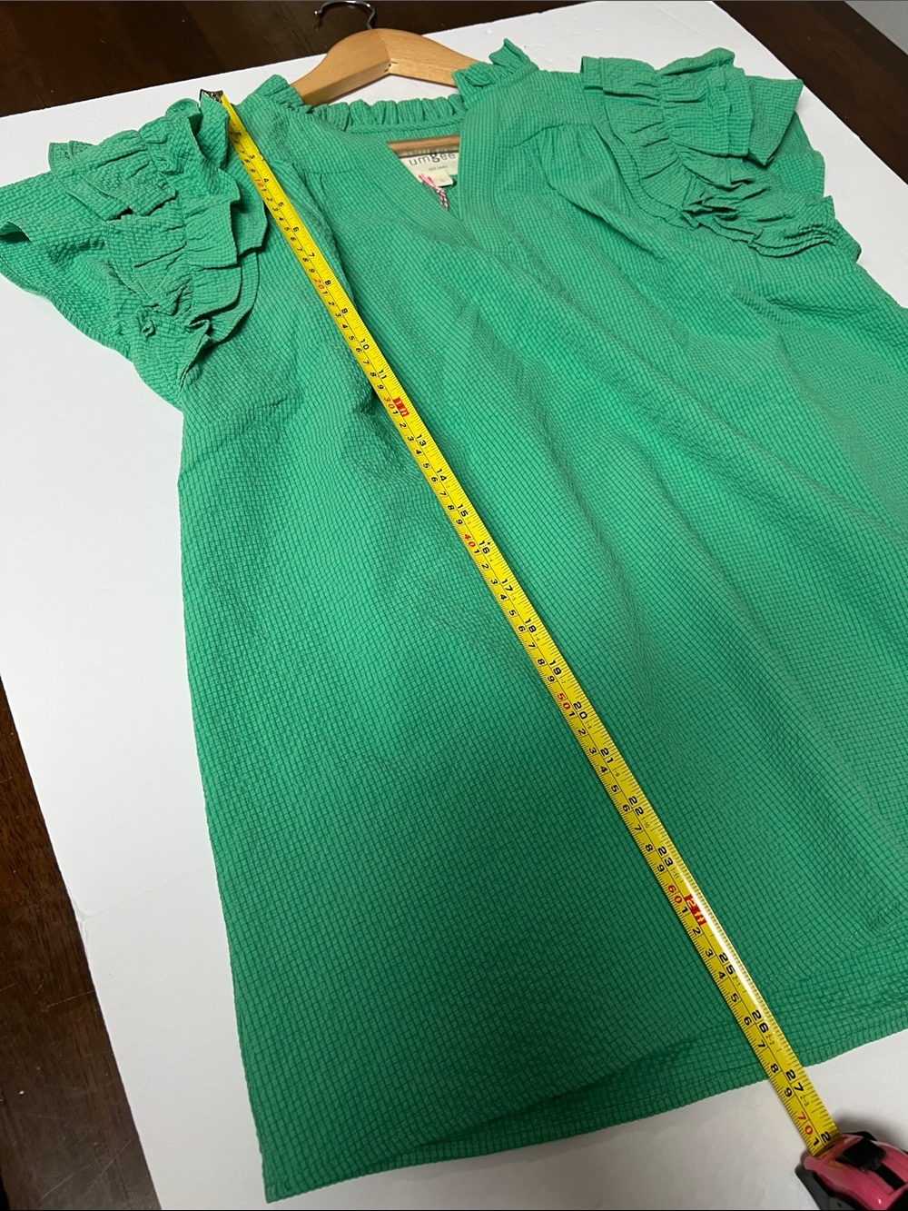 NWT Green Umgee Top Blouse Shirt Large V Neck - Picture 14 of 15